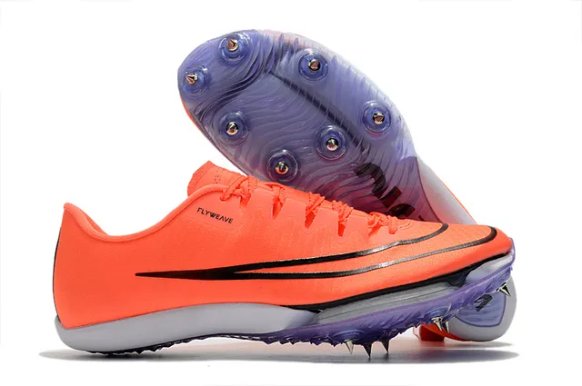 Nike rose orange Flyweave Upper Spike Plate chaussures de course 2