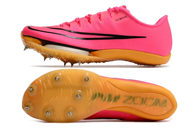 Nike rose orange Flyweave Upper Spike Plate chaussures de course 8