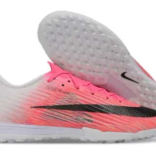 Nike Zapatos de fútbol rosa blanco Flyweave gradiente Turf