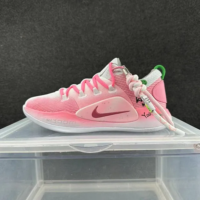 Nike Pink White Gradient Knit High-Top Basketball Shoes 2