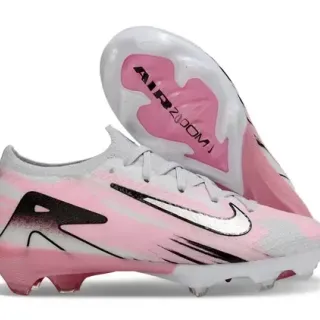 Nike Pink White Knit Upper Gradient Firm-Ground Soccer Shoes