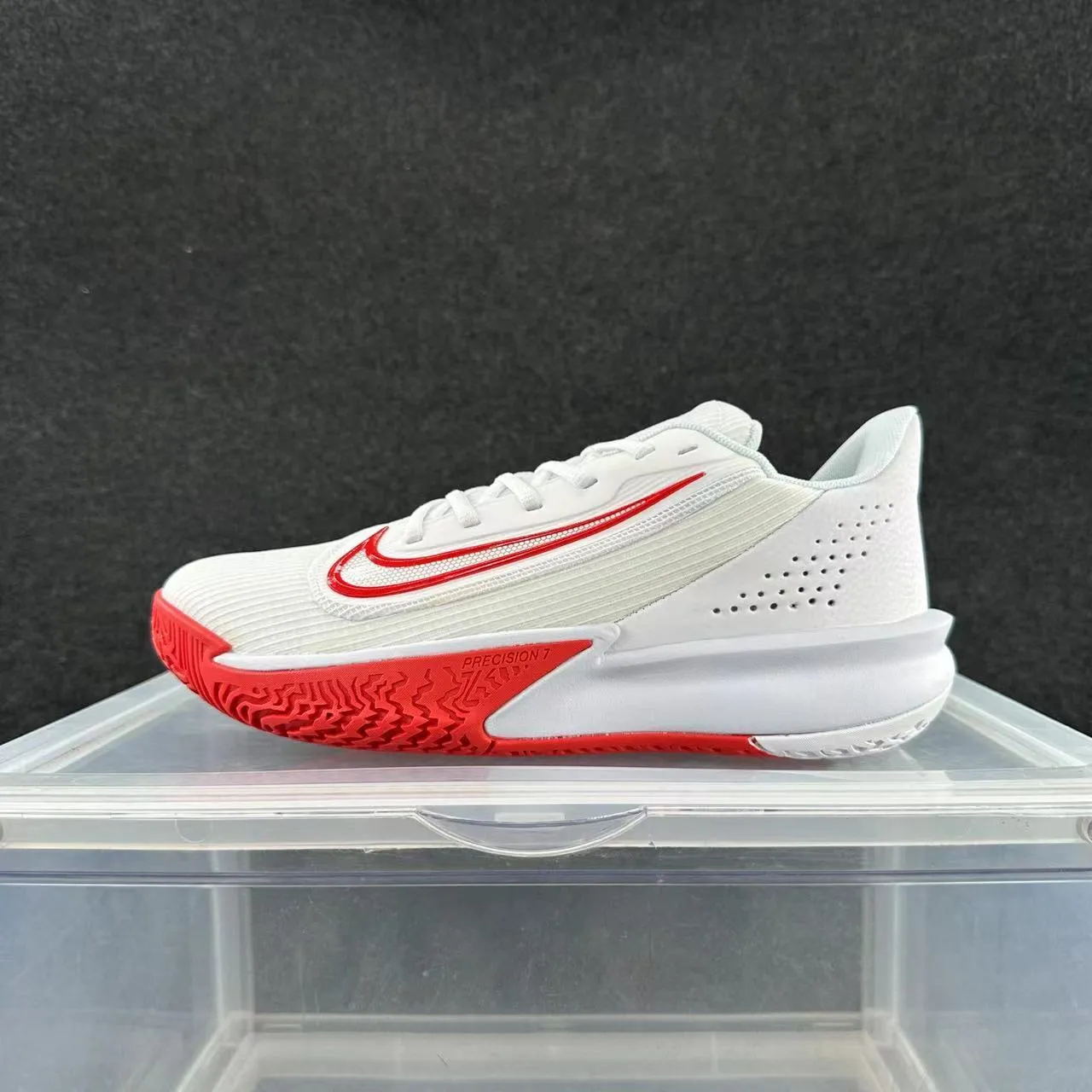 Nike Precision 7 White Red Running Shoes 2