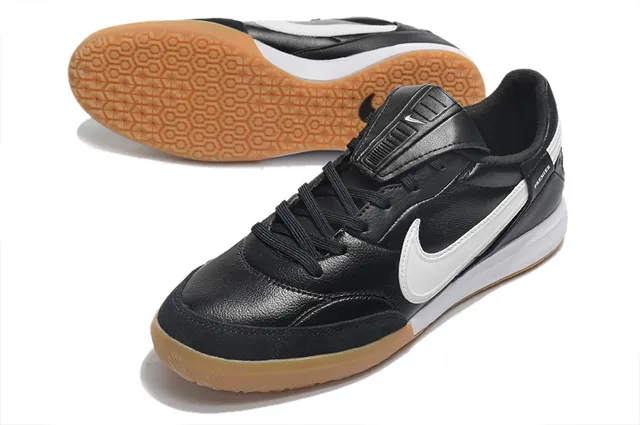 Nike Premier Noir Blanc Chaussures de Football Indoor à Tige Cuir Basse 6