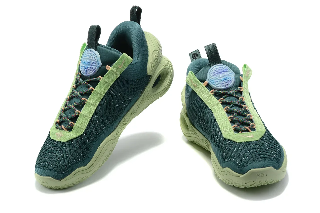Nike Chaussures de Basketball Violet Vert Tige Maille Midsole Sculptée 15