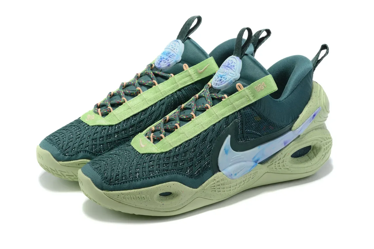 Nike Chaussures de Basketball Violet Vert Tige Maille Midsole Sculptée 17