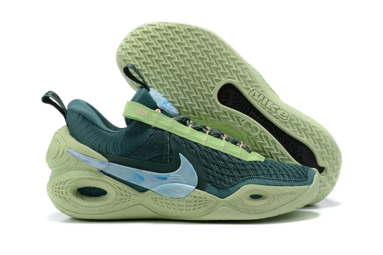 Nike Chaussures de Basketball Violet Vert Tige Maille Midsole Sculptée 18