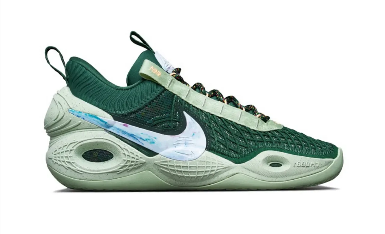 Nike Chaussures de Basketball Violet Vert Tige Maille Midsole Sculptée 19