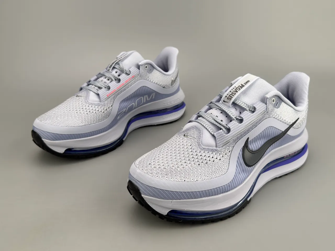 Nike Purple White Engineered Mesh Upper Full-Length Visible Air Zoom Unit Running Shoes 7