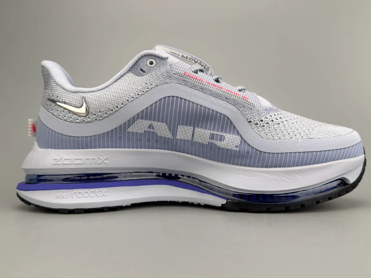 Nike Purple White Engineered Mesh Upper Full-Length Visible Air Zoom Unit Running Shoes 10
