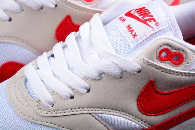 Nike Red Beige Low-Top Layered Upper Lifestyle Sneakers 7