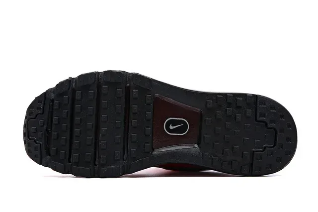Nike Chaussures de Running Rouge Noir Supérieure en Maille Engineered Longueur Complète Visible Air Max Unit 5