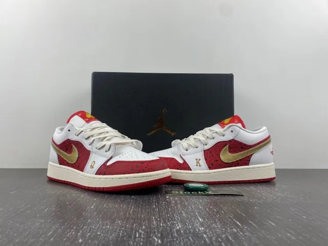 Nike Red Gold Low-Top Cupsole Lifestyle Sneakers 12