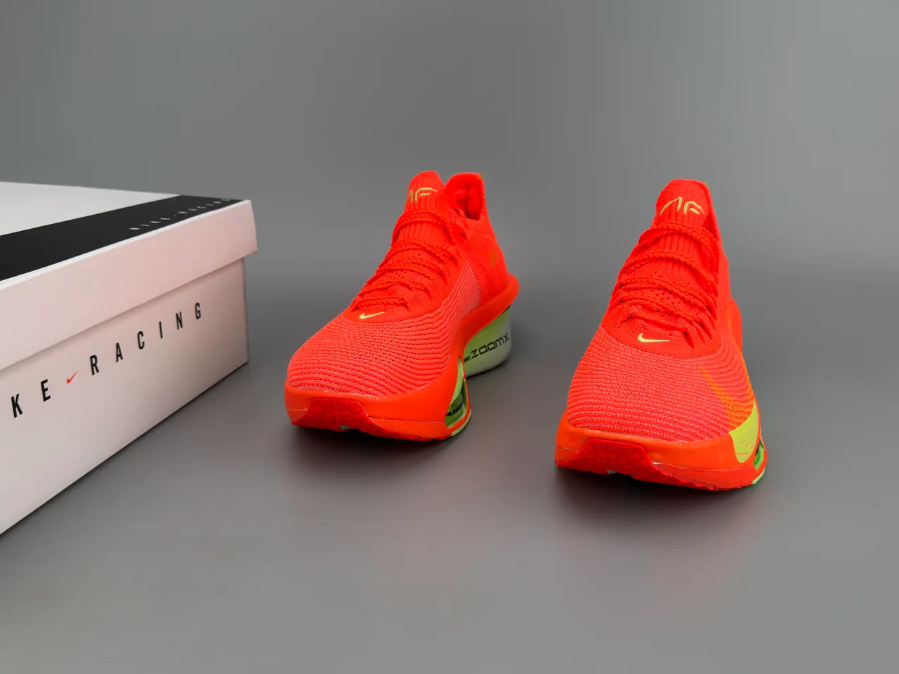 Nike Road Racing AF Orange Neon Green Running Shoes 3