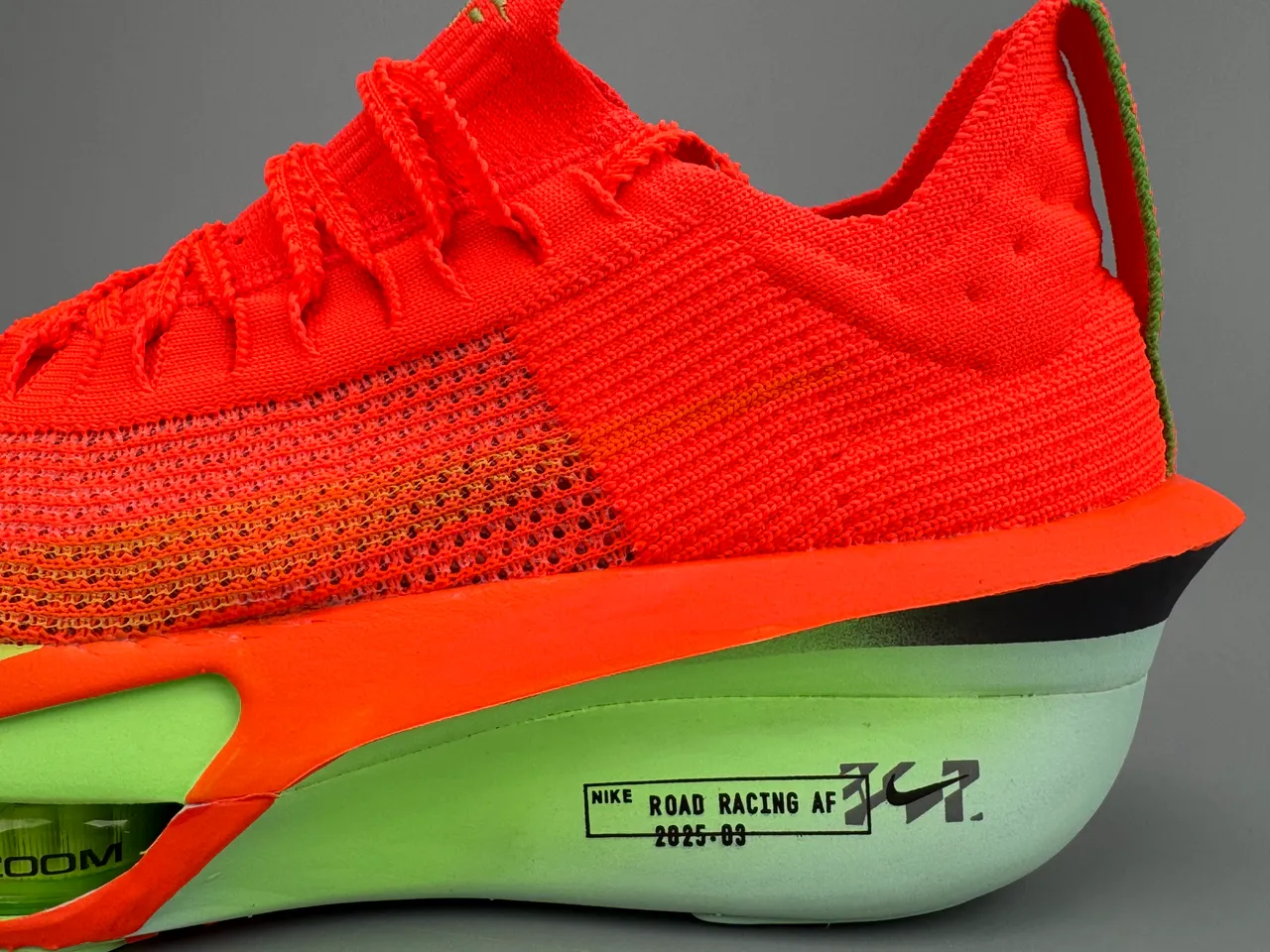 Nike Road Racing AF Orange Neon Green Running Shoes 7