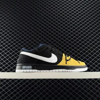 Nike SB Dunk Low काला पीला सूड स्केटबोर्ड जूते