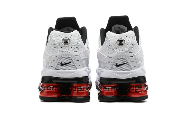 Nike Shox NZ White Black Red Lifestyle Sneakers 3