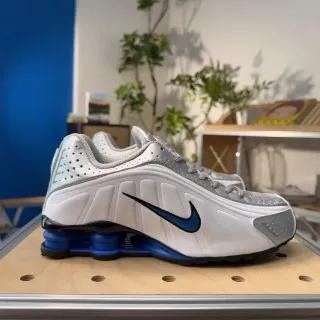 Nike Shox NZ White Gray Blue Lifestyle Sneakers