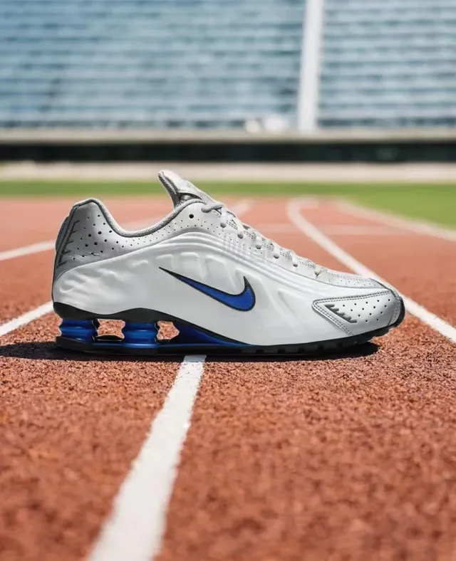 Nike Shox NZ White Gray Blue Lifestyle Sneakers 2