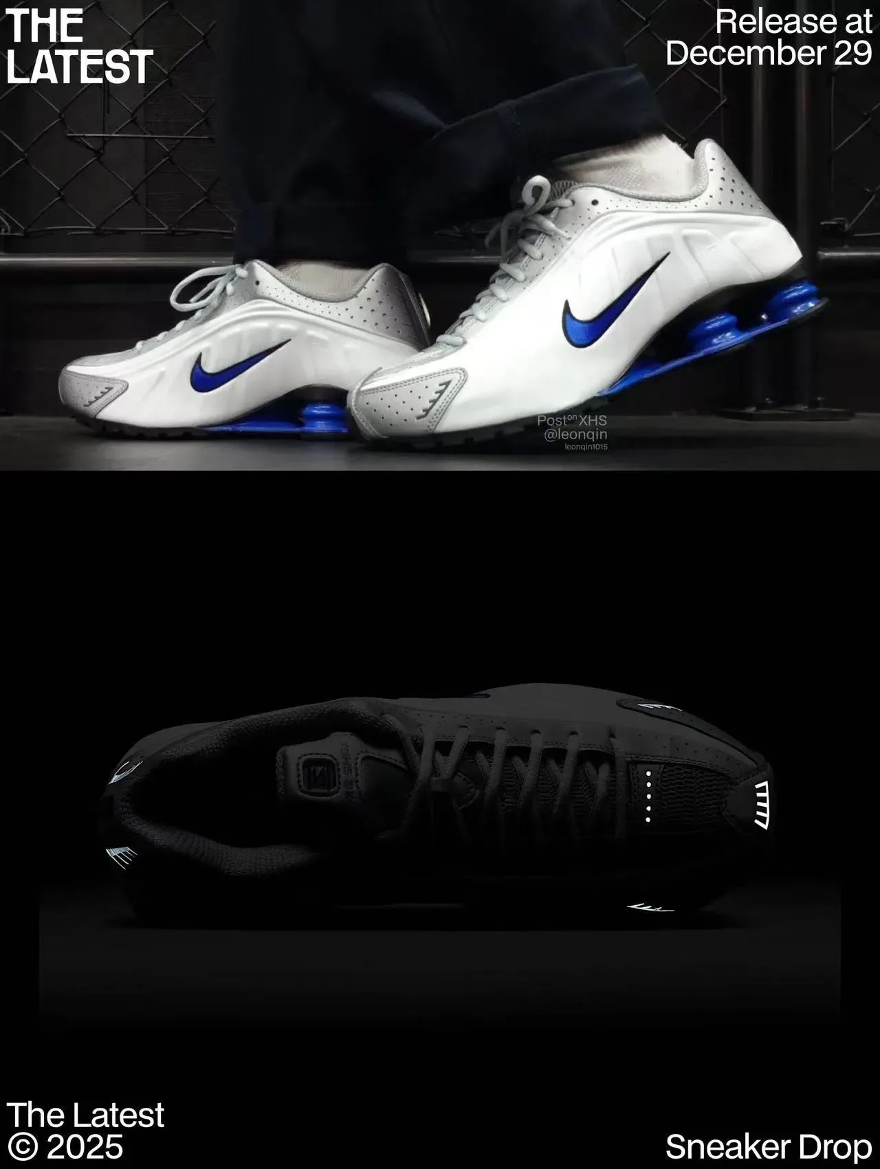 Nike Shox NZ White Gray Blue Lifestyle Sneakers 7