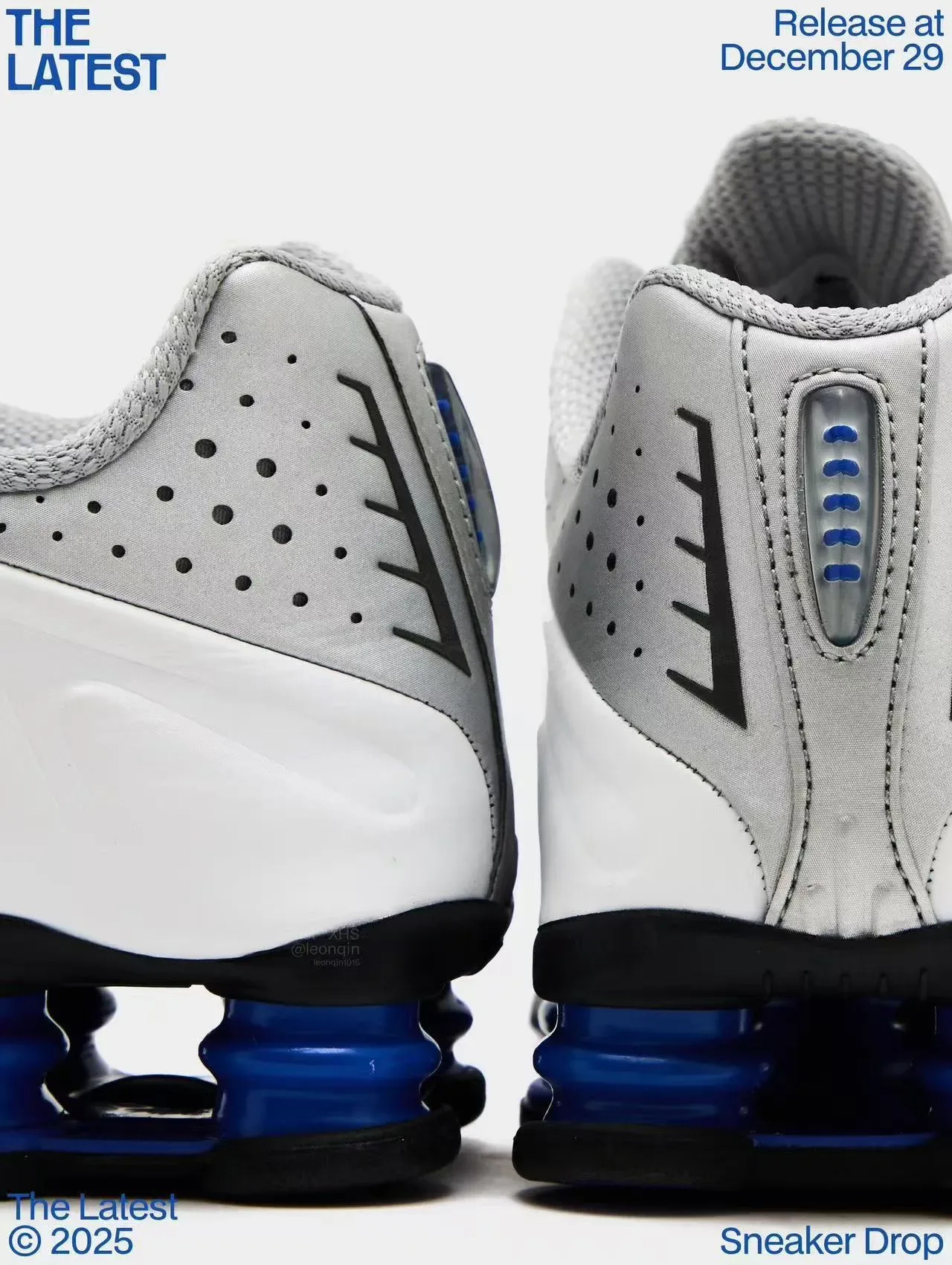 Nike Shox NZ White Gray Blue Lifestyle Sneakers 13