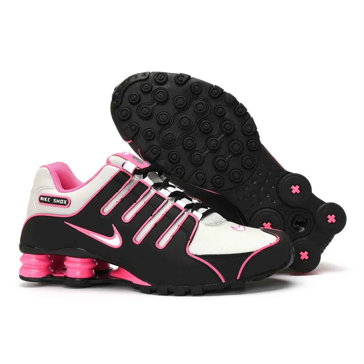 Nike Shox Women's Black Pink Gray Lifestyle Sneakers 2