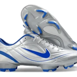 نايك Silver Blue Metallic علوة اصطناعية Royal Swoosh و Trim Firm-Ground أحذية كرة قدم