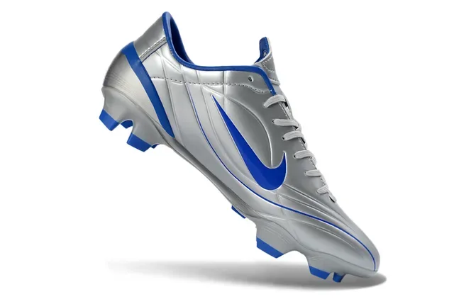 Nike Silver Blue Metallic Empeigne Synthétique Royal Swoosh Et Trim Firm-Ground Chaussures De Football 2