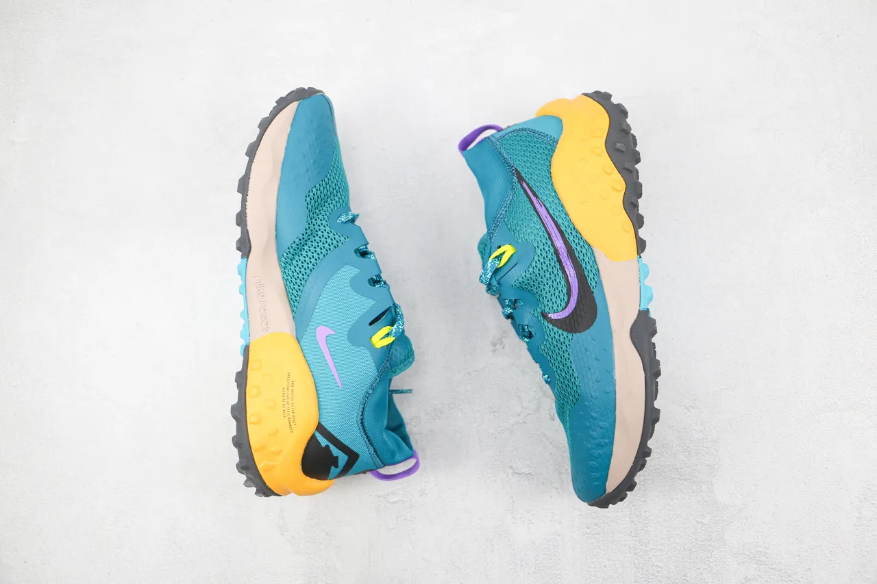 Nike Teal Purple Yellow Trail Running Shoes 2
