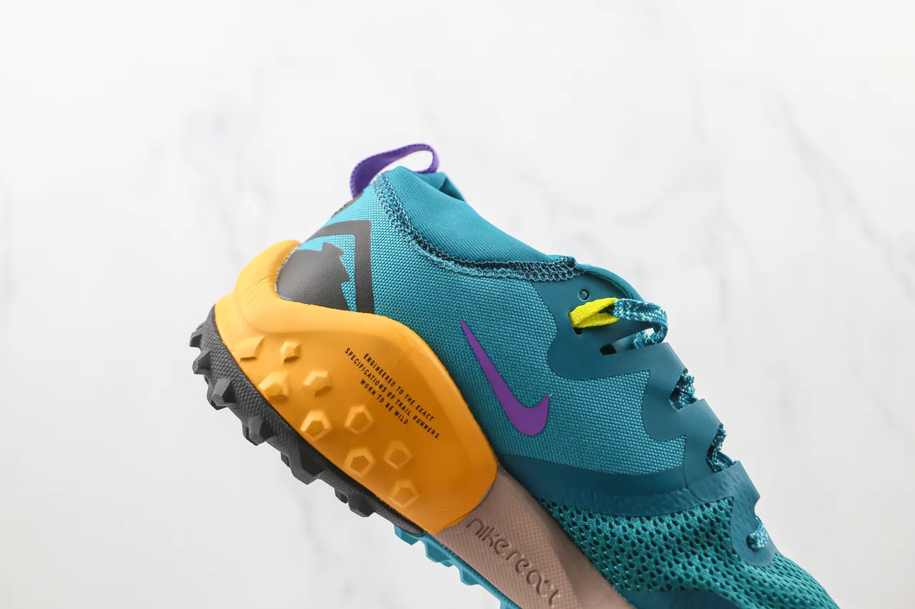 Nike Teal Purple Yellow Trail Running Shoes 5