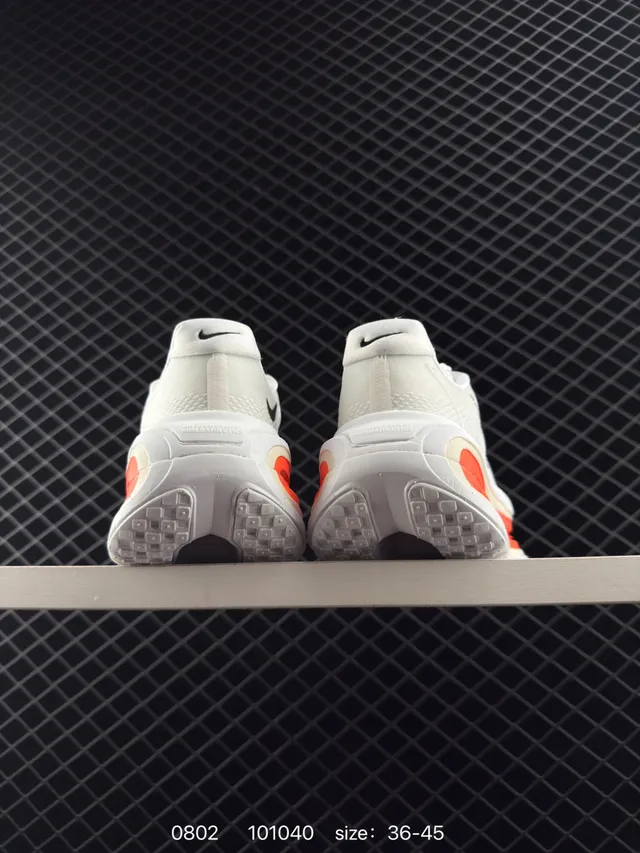Nike VOMERO PREMIUM Tênis de Corrida Branco Vermelho Malha Superior Comprimento Total Visível Unidade Air Zoom 3