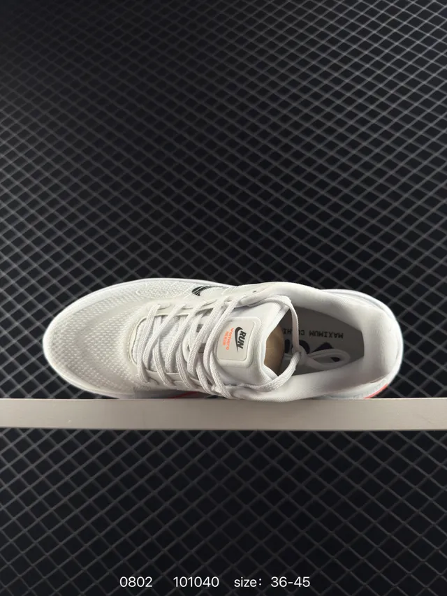 Nike VOMERO PREMIUM Tênis de Corrida Branco Vermelho Malha Superior Comprimento Total Visível Unidade Air Zoom 4