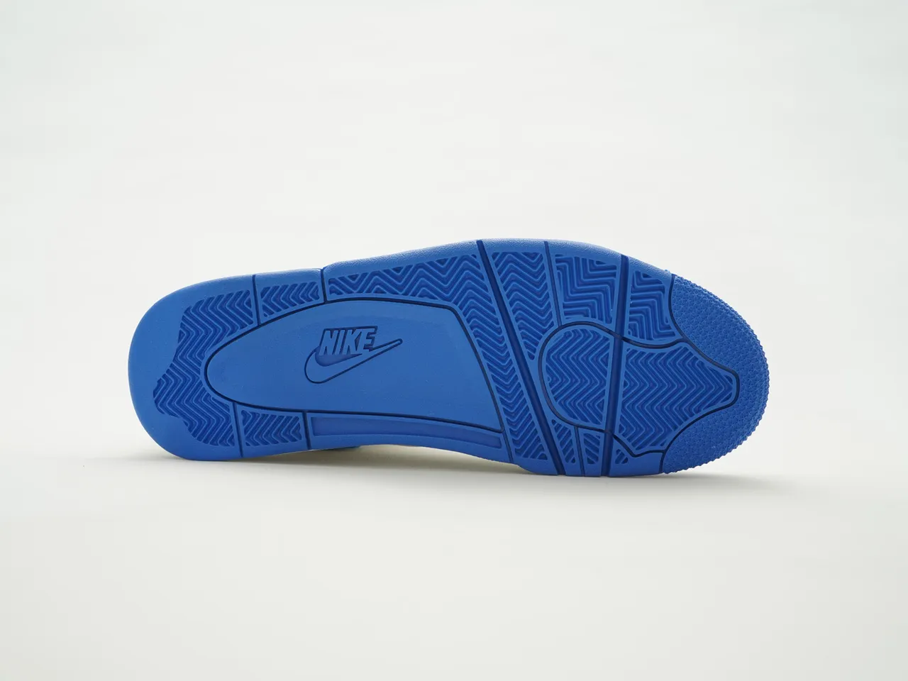 Nike White Blue High-Top Leather And Synthetic Upper Lifestyle Sneakers 8