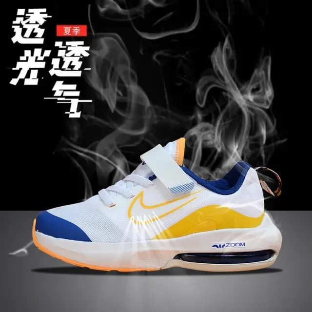 Nike White Blue Low-Top Mesh Upper Lifestyle Sneakers 7