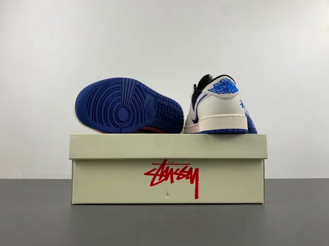 Nike White Blue Low-Top Mixed-Material Upper Lifestyle Sneakers 16