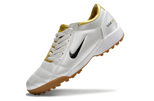 Nike Chaussures de football sur gazon blanc et vert basse matelassée synthétique 3