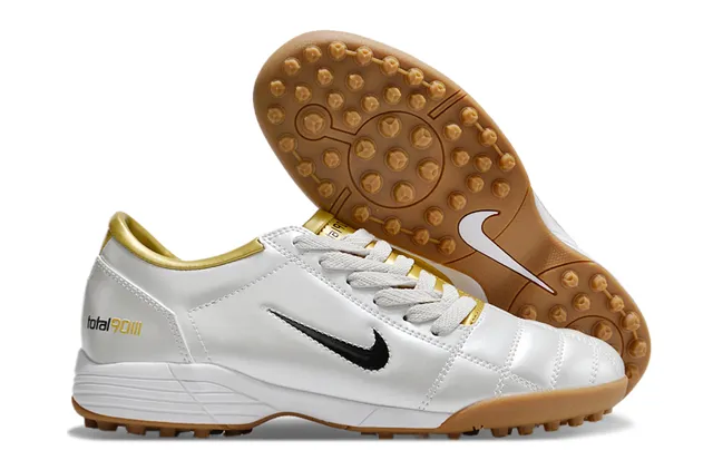 Nike Chaussures de football sur gazon blanc et vert basse matelassée synthétique 6