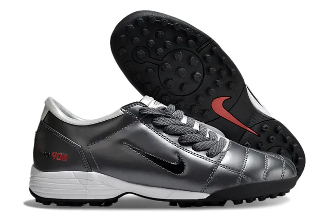 Nike Chaussures de football sur gazon blanc et vert basse matelassée synthétique 13