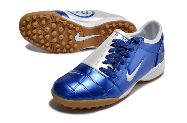 Nike Chaussures de football sur gazon blanc et vert basse matelassée synthétique 18