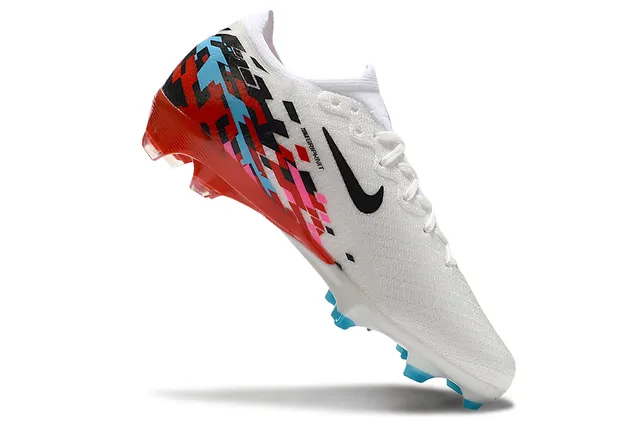 Nike White Multicolor Flyknit Upper Dynamic Fit Collar Firm-Ground Soccer Shoes 4