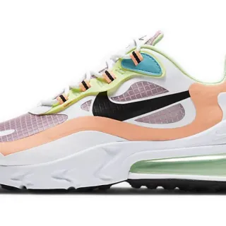 Nike أبيض متعدد الألوان كبير الحجم وحدة الكعب الهواء متعدد الطبقات اصطناعي شبكي قفص أحذية رياضية سميكة