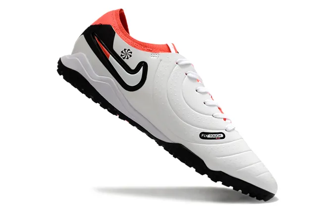 Nike Chaussures de football turf blanc orange upper synthétique col rembourré 2