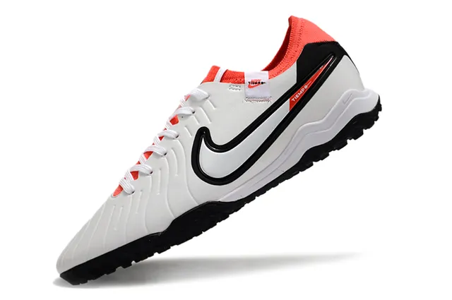 Nike Chaussures de football turf blanc orange upper synthétique col rembourré 3