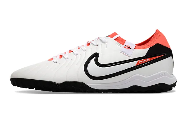 Nike Chaussures de football turf blanc orange upper synthétique col rembourré 7
