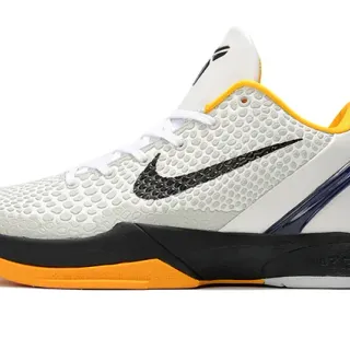 Nike White Orange Textured Honeycomb Upper Low-Top Silhouette Basketball Shoes