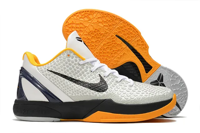Nike Chaussures de Basketball Silhouette Low-Top Blanc Orange avec Upper Texturisé Honeycomb 4