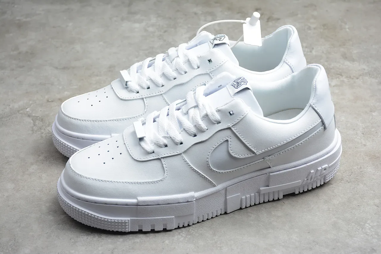 Nike White Platform Sole Lifestyle Sneakers 8