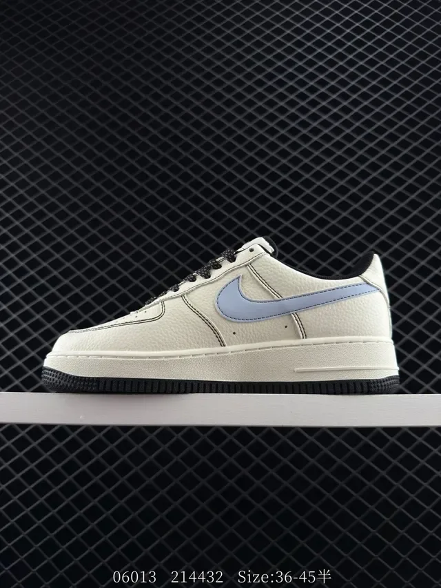 Nike x Stussy Air Force 1 Low Off-White Light Blue Black Lifestyle Sneakers 6