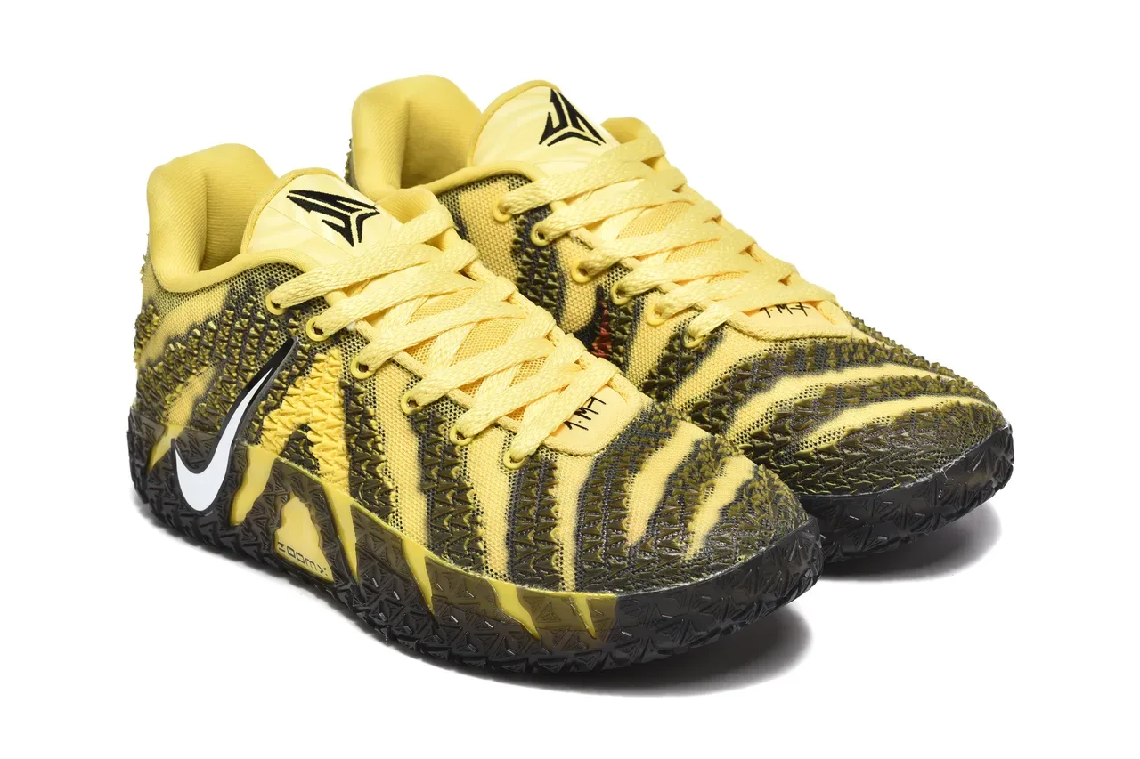 Nike Yellow Black Zebra Stripe Pattern ZoomX Midsole Branding Sneakers 4