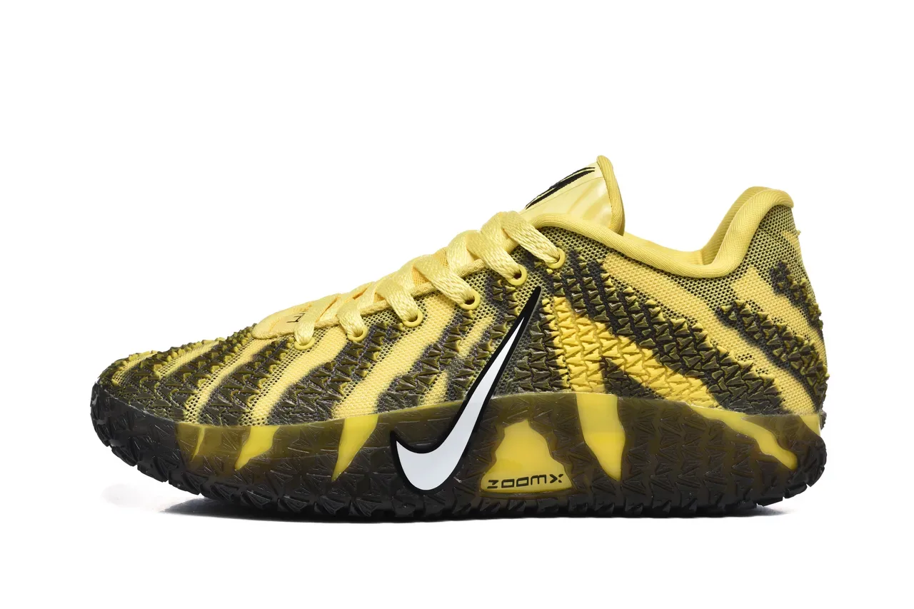 Nike Yellow Black Zebra Stripe Pattern ZoomX Midsole Branding Sneakers 5