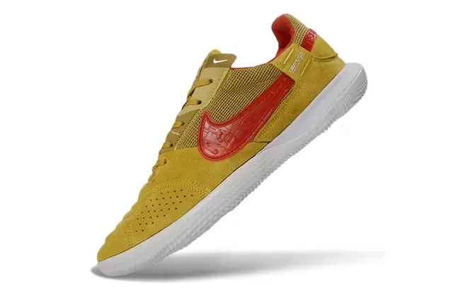 Nike Yellow Red Low-Top Indoor Court Silhouette Mustard Suede And Mesh Upper Sneakers 3